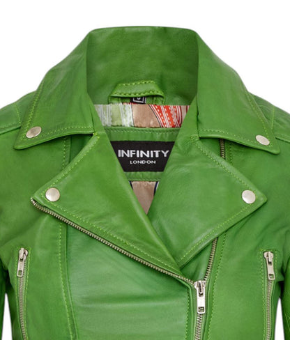 Womens Brando Cropped Leather Jacket-Longtown