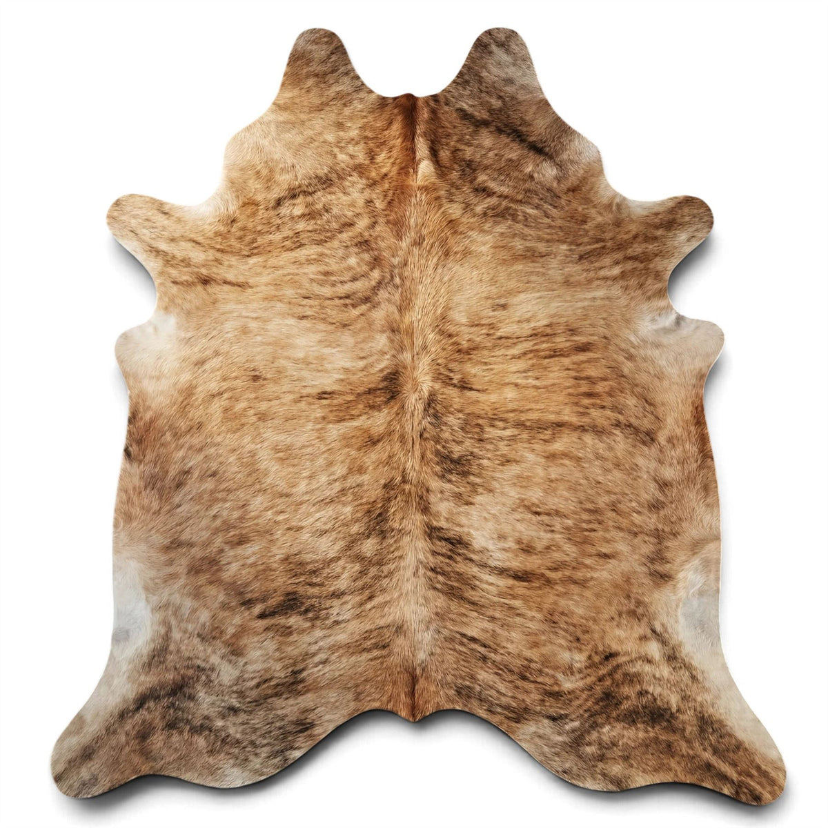 Natural Cow Leather Cowhide Hairon Rug - Light Brindle