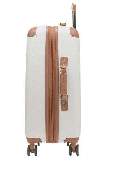 Hard Shell Classic Cream Suitcase Set 4 Wheel Cabin Luggage Trolley Travel Bag