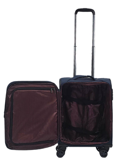 Clayton Cabin Soft Shell Suitcase in Navy