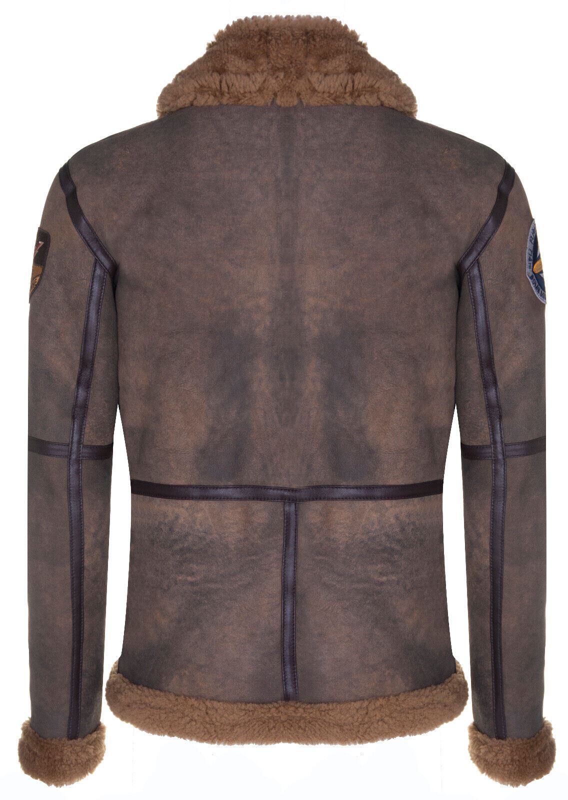 Mens B3 Sheepskin Antique Leather Jacket-Hemsworth - Upperclass Fashions 
