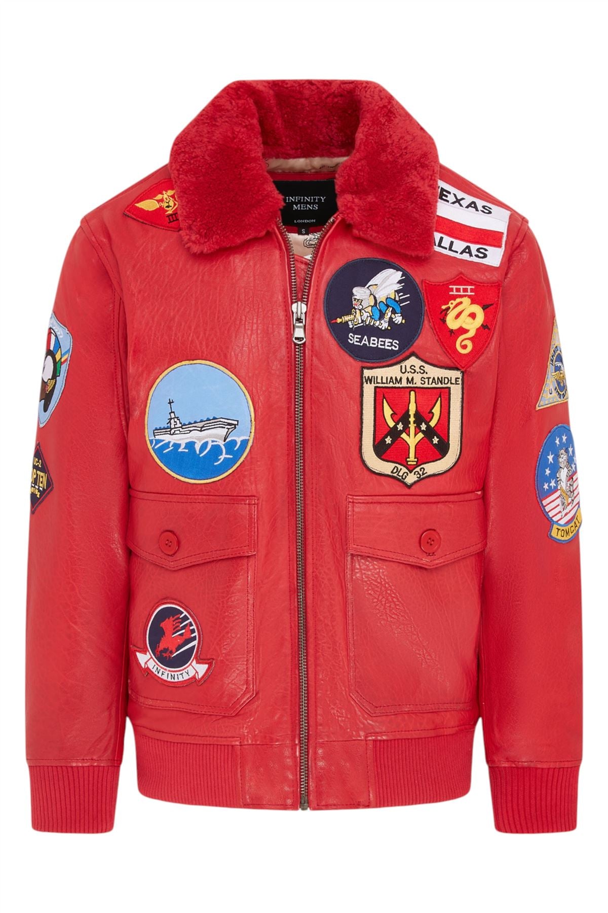 Mens A2 Top Gun  Leather Bomber Jacket-Camborne