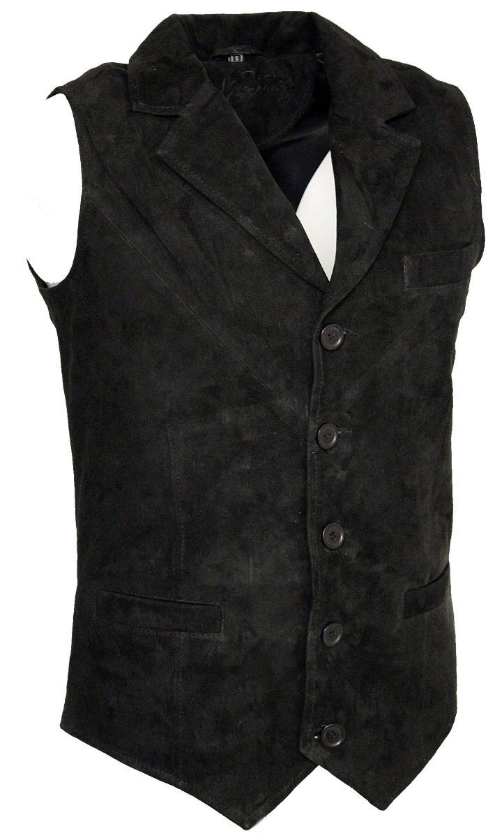 Mens Smooth Suede Leather Waistcoat-Gillingham
