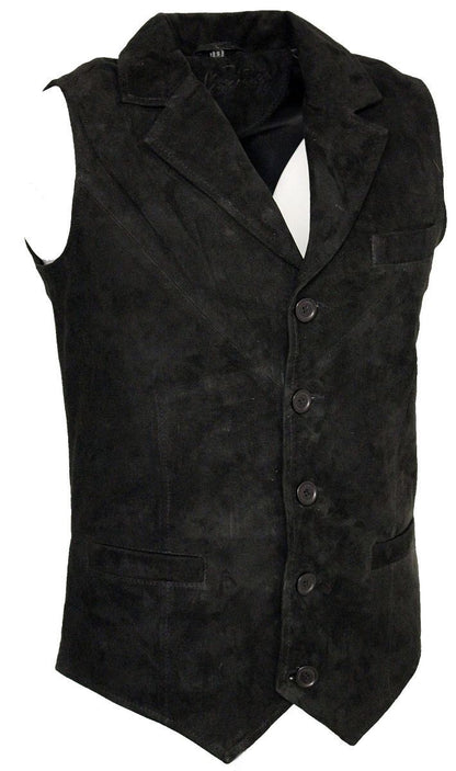 Mens Smooth Suede Leather Waistcoat-Gillingham