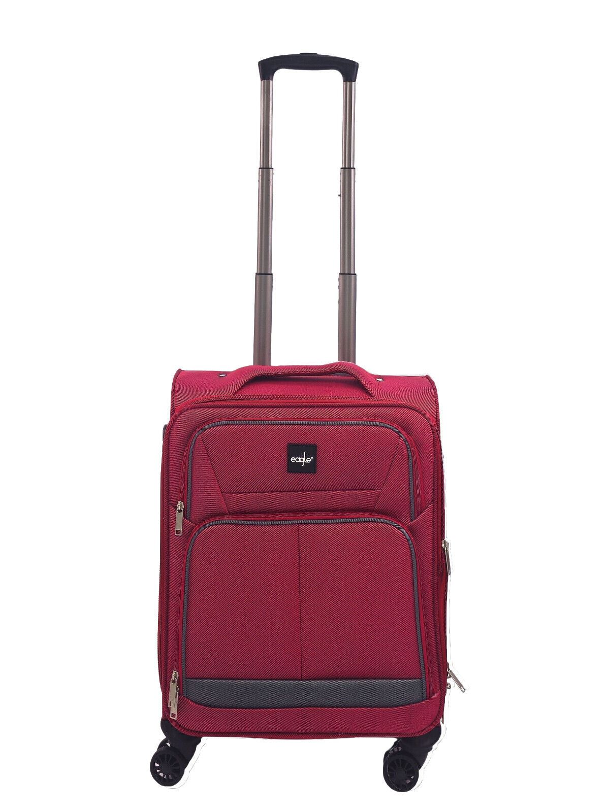 Soft Shell Cabin Suitcase 54 x 38 x 21 cm Lightweight Luggage Suitable for Easyjet, Ryanair