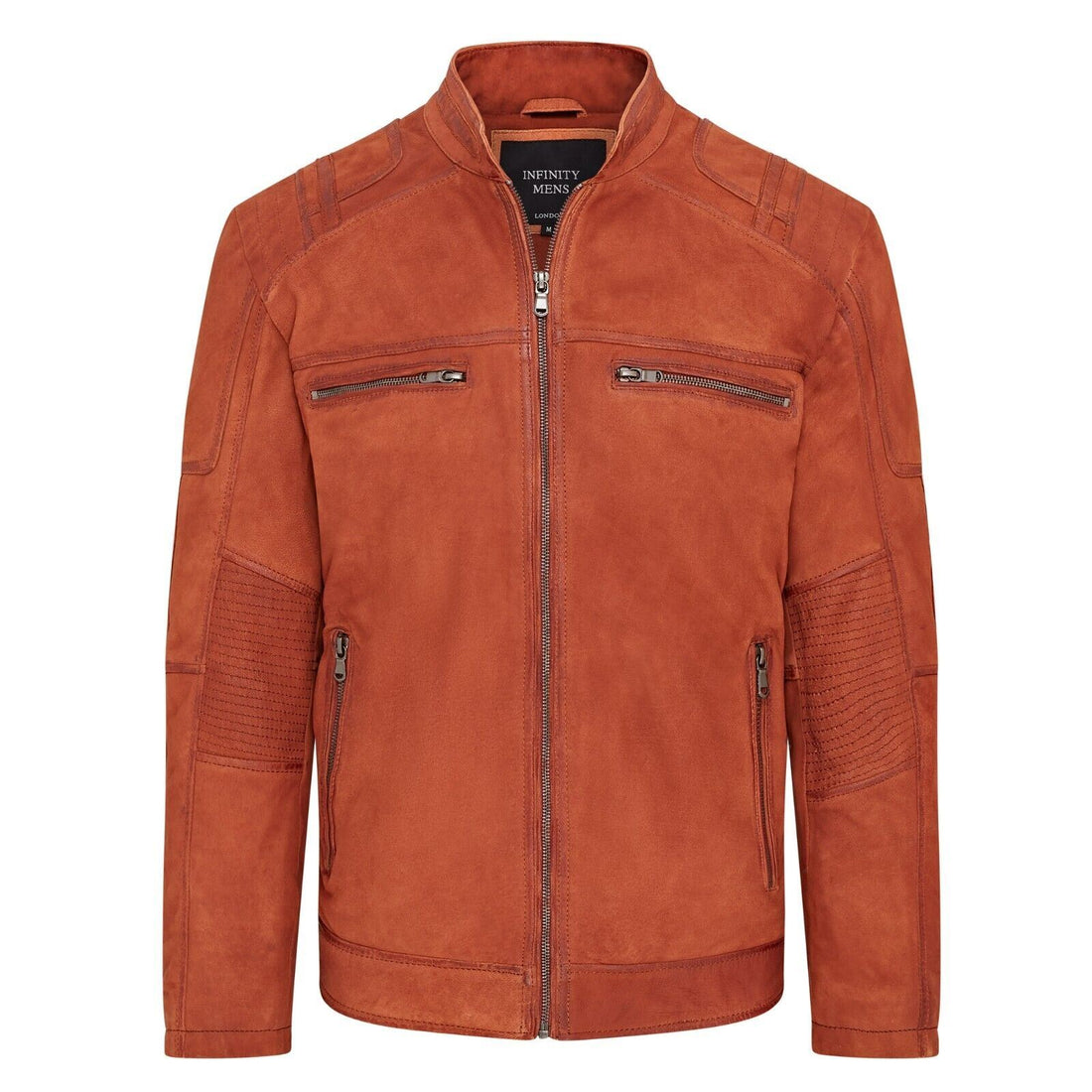 Mens Buff Leather Cafe Racer Biker Jacket - Trowbridge