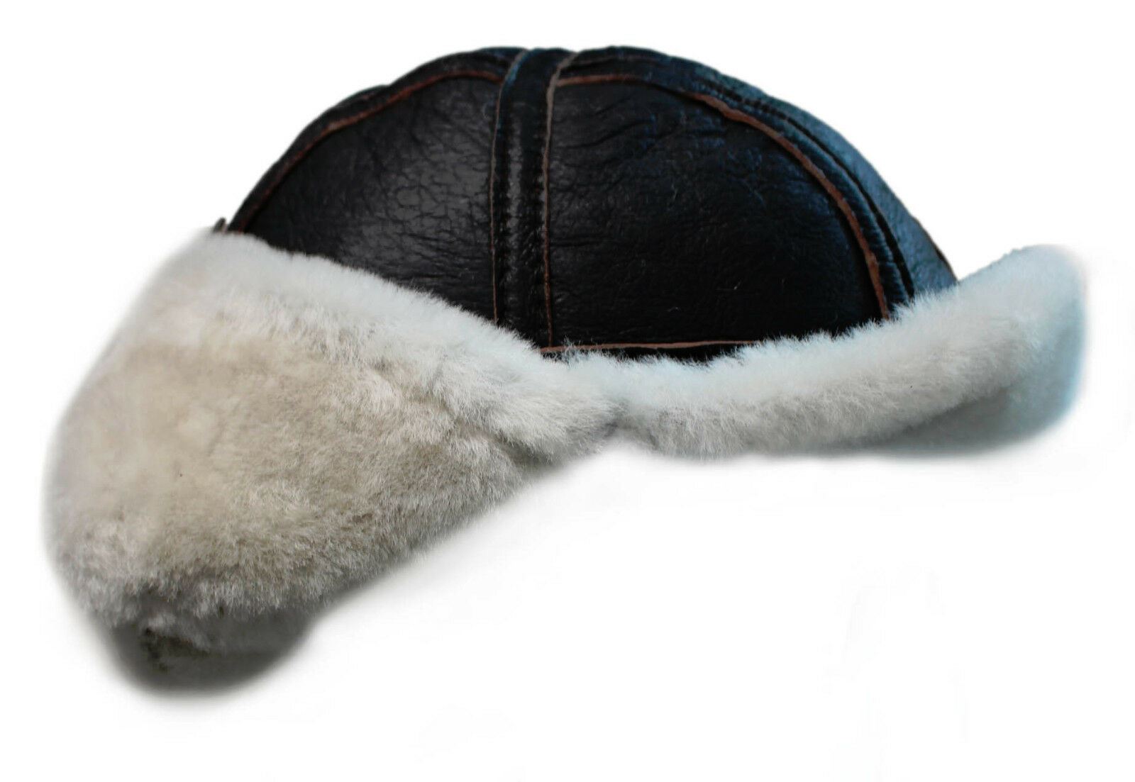 Mens RAF Aviator Sheepskin B-55 Trapper Hat