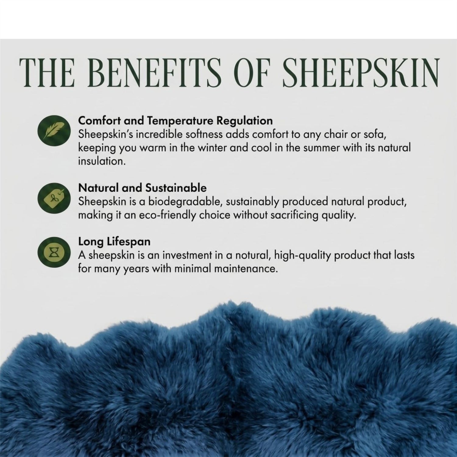 Genuine Sheepskin Natural Silky Soft Fluffy Real Wool Rug