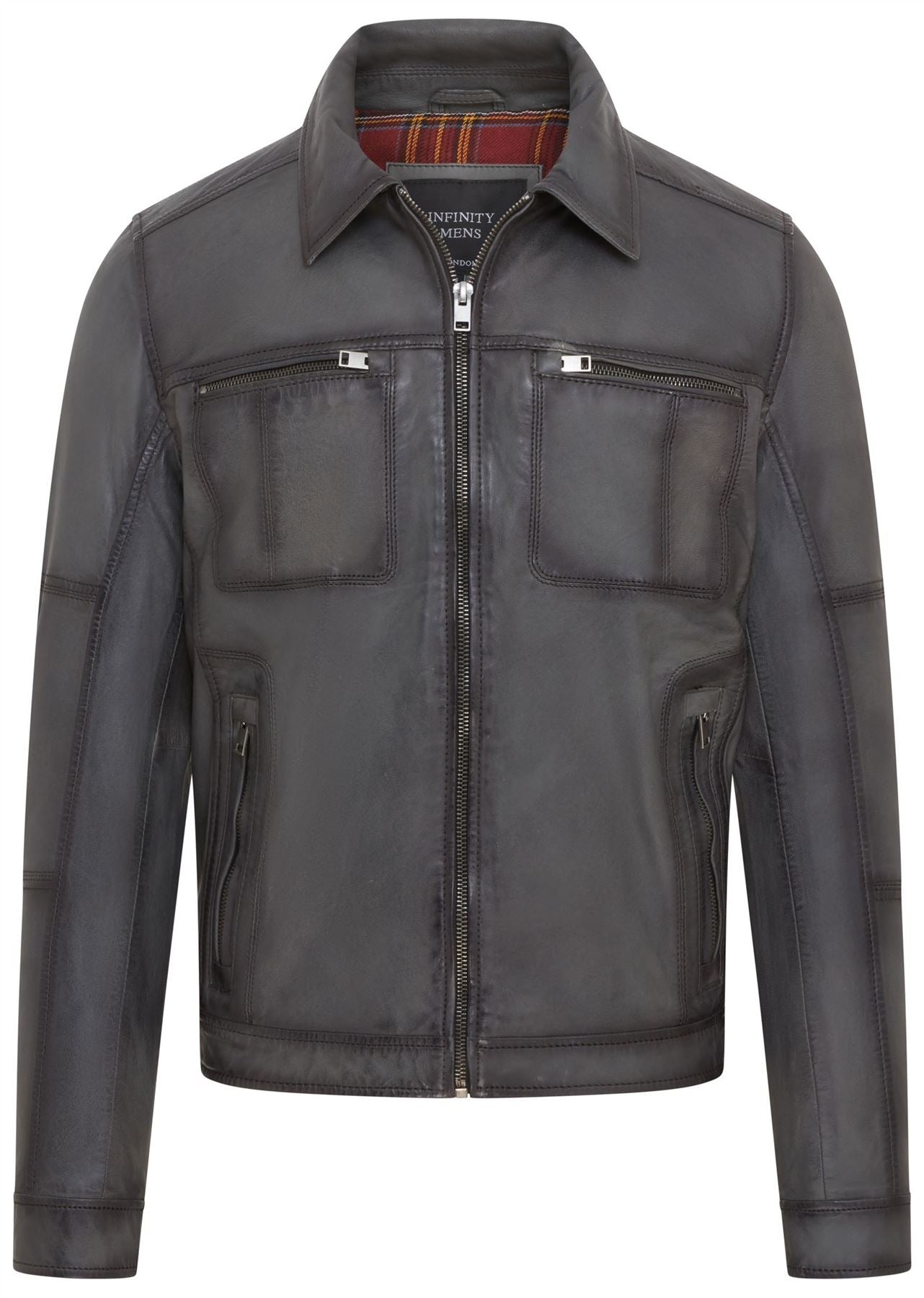 Mens Classic Leather Biker Jacket - Bettles