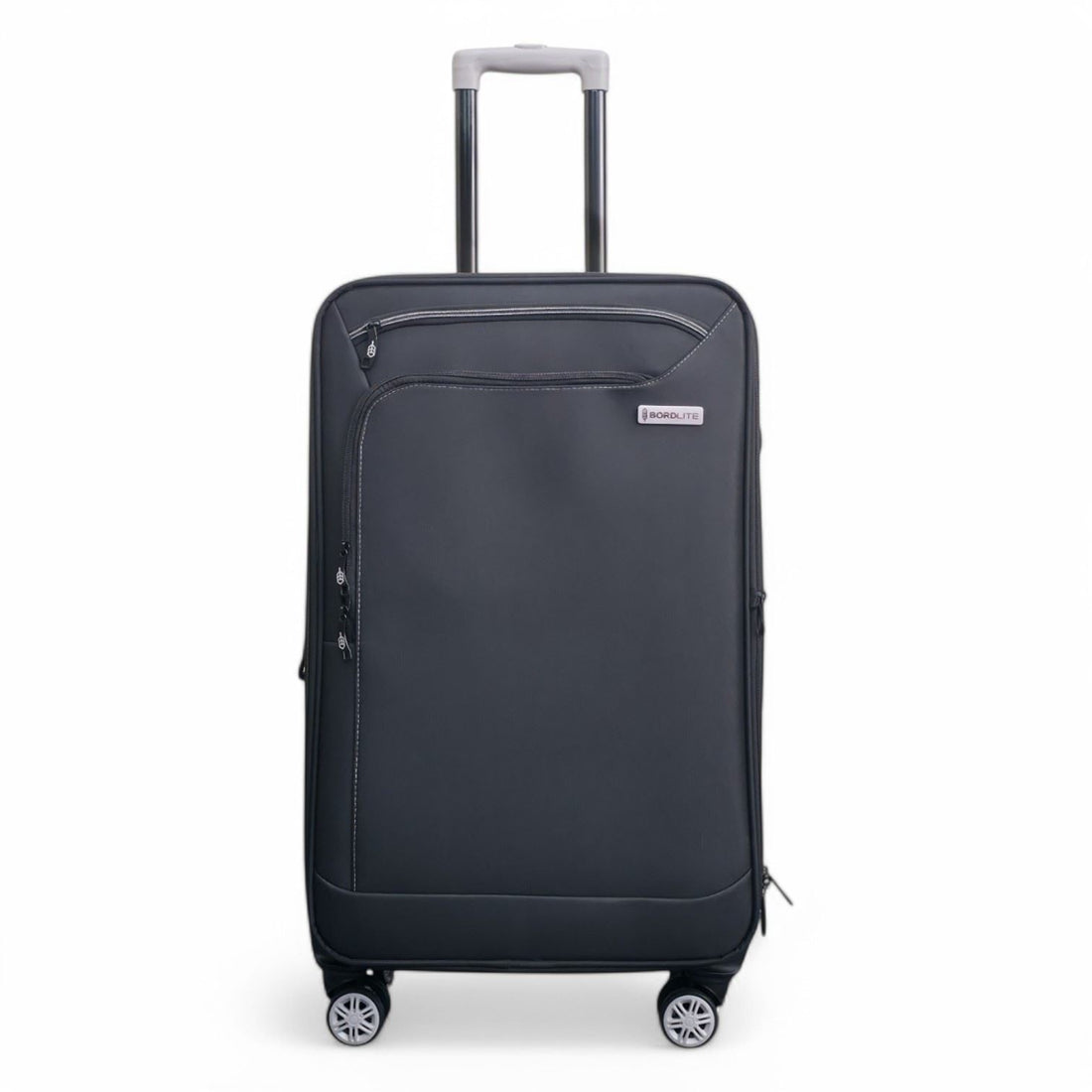 Handa Medium Soft Shell Suitcase in Black