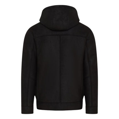 Mens Sheepksin Hooded Shearling Bomber Jacket - Benalla