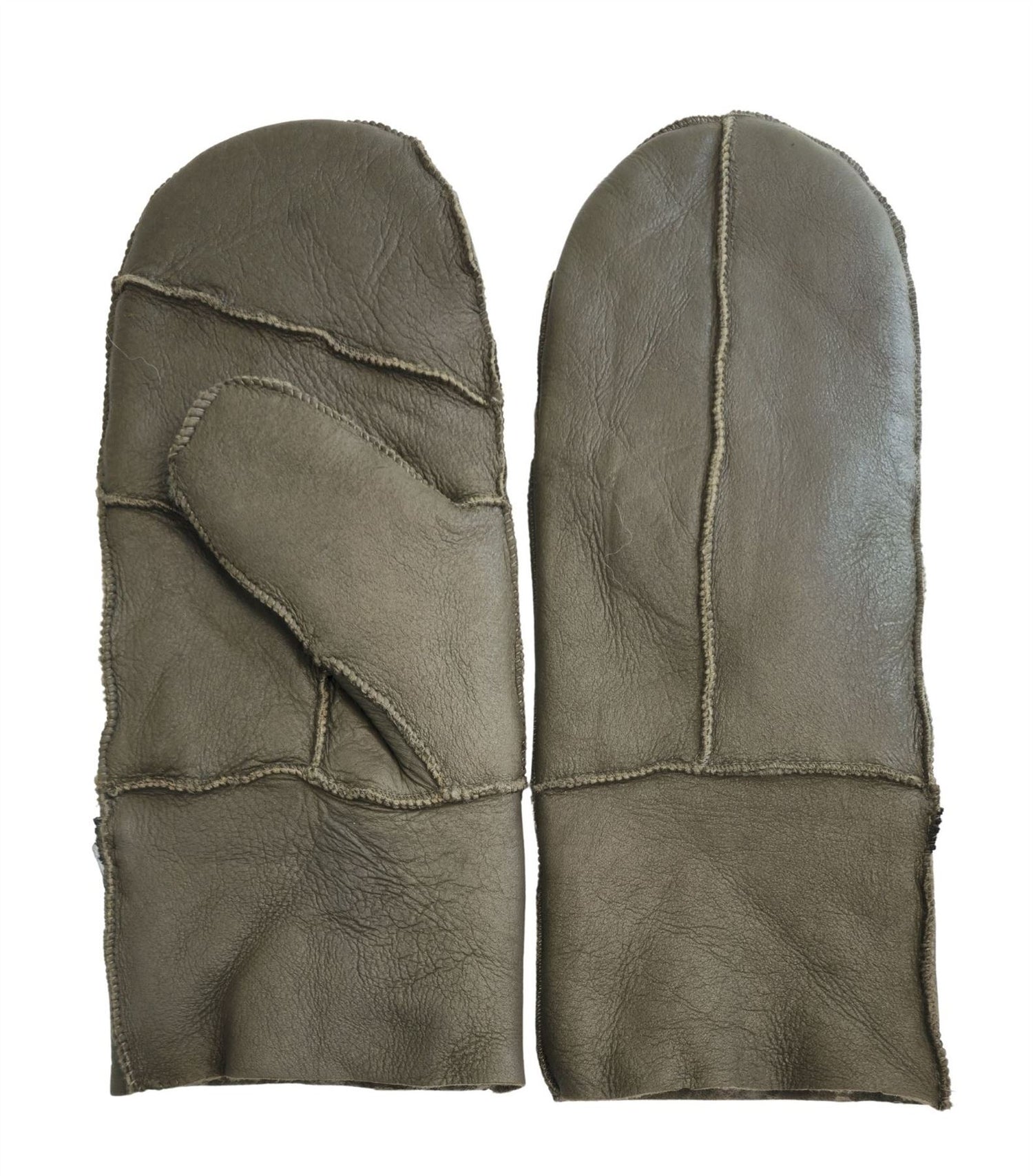 Womens Genuine Real Sheepskin Leather Mittens Warm Gloves