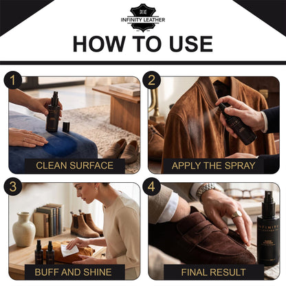 Suede &amp; Nubuck Colour Restorer Spray, 2 Pack Suede Renewer