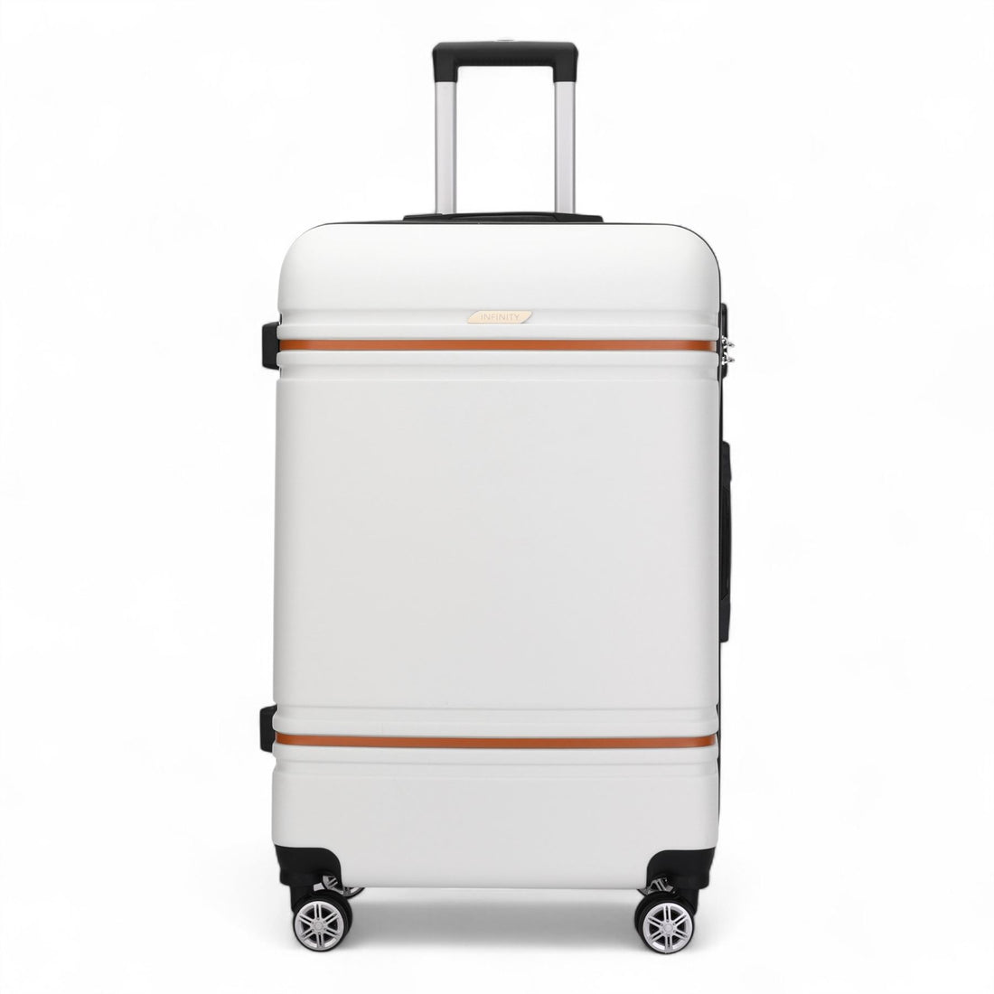 Calgary Medium Hard Shell Suitcase in Cream White