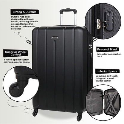 Castleberry Large Hard Shell Suitcase in Black