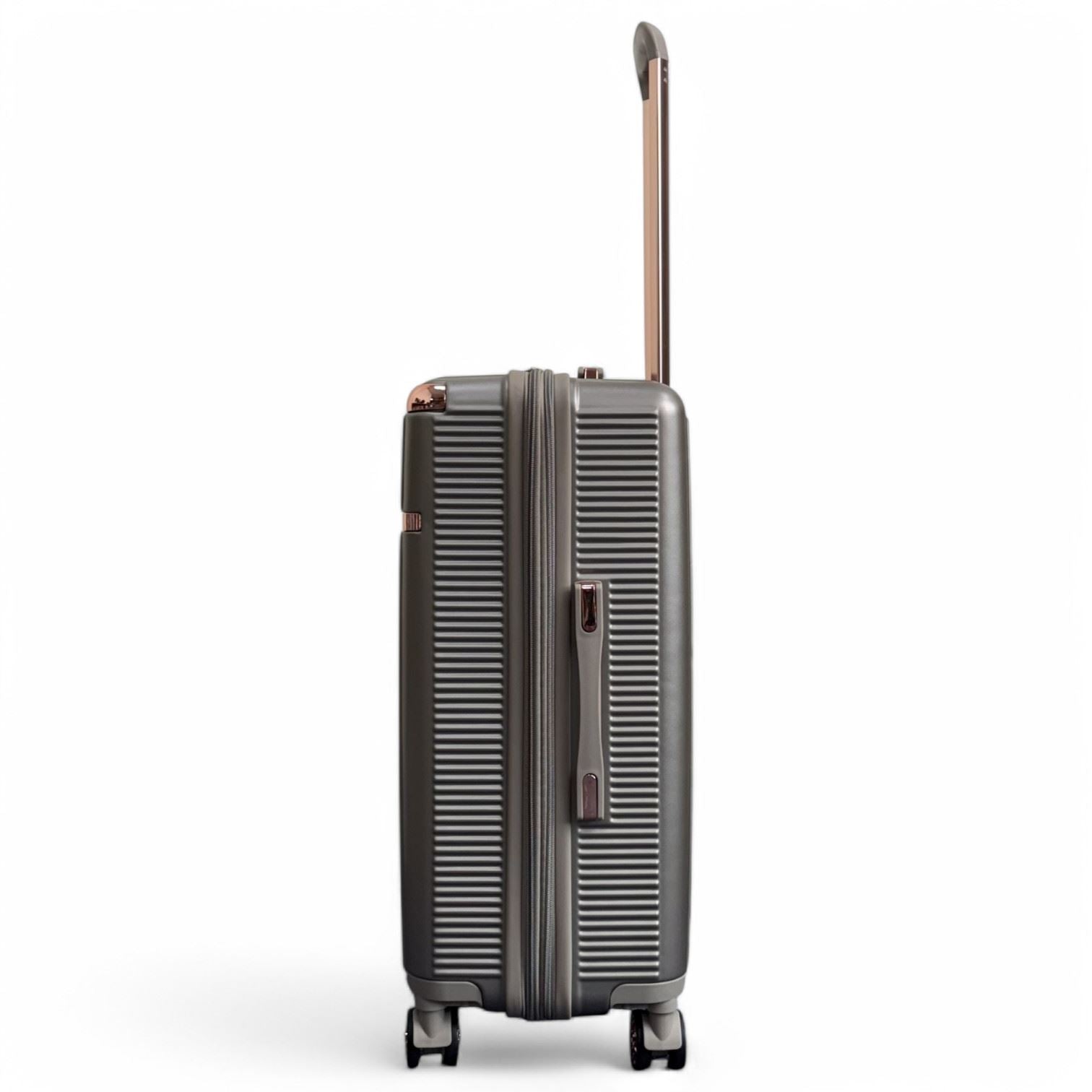 Cowra Medium Hard Shell Suitcase in Champagne ( Beige )