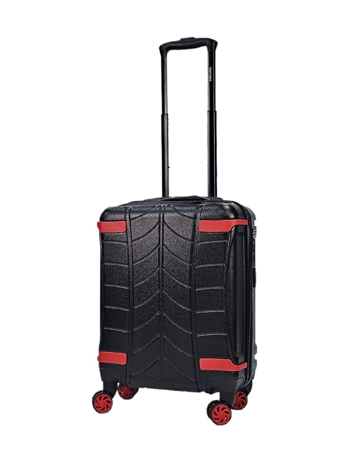 Hard Shell Black Cabin Suitcase Set 4 Wheel Luggage Travel Bag - Upperclass Fashions 
