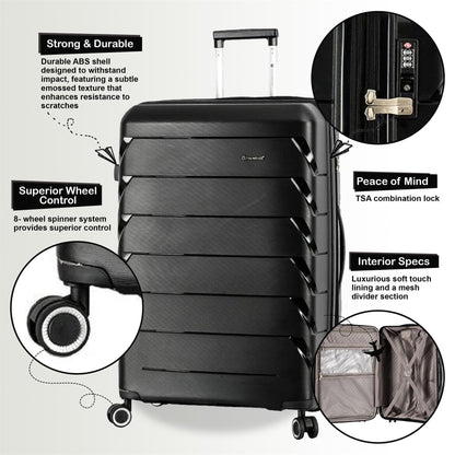 Camden Large Hard Shell Suitcase in Black