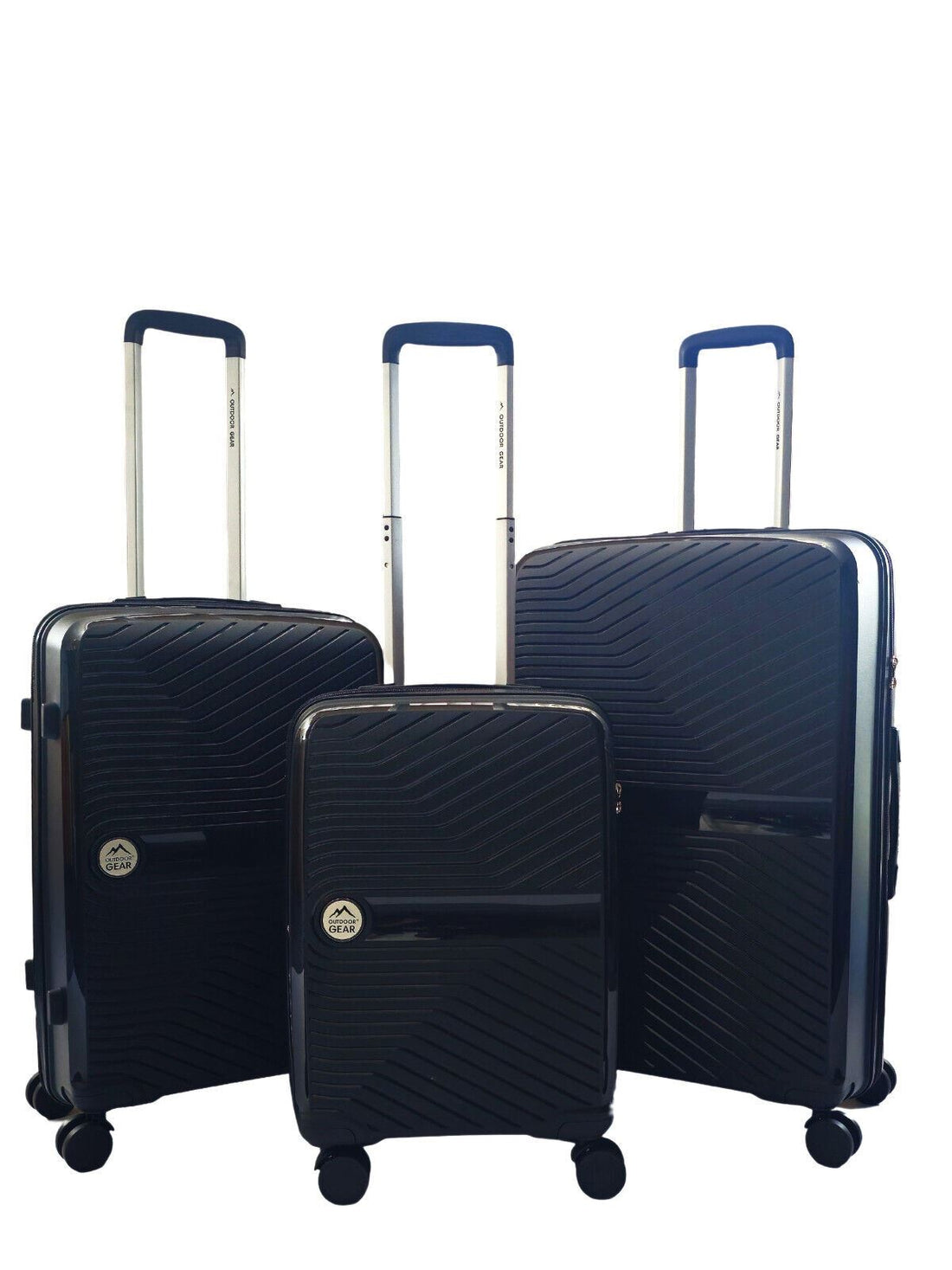 Abbeville Set of 3 Hard Shell Suitcase in Black