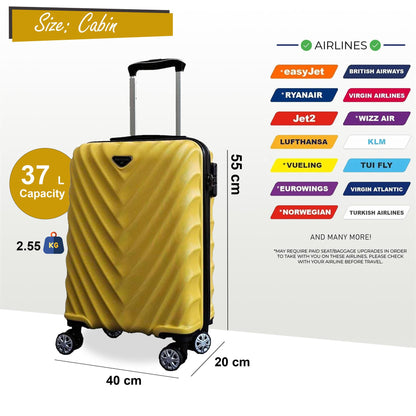 Chatom Cabin Hard Shell Suitcase in Yellow