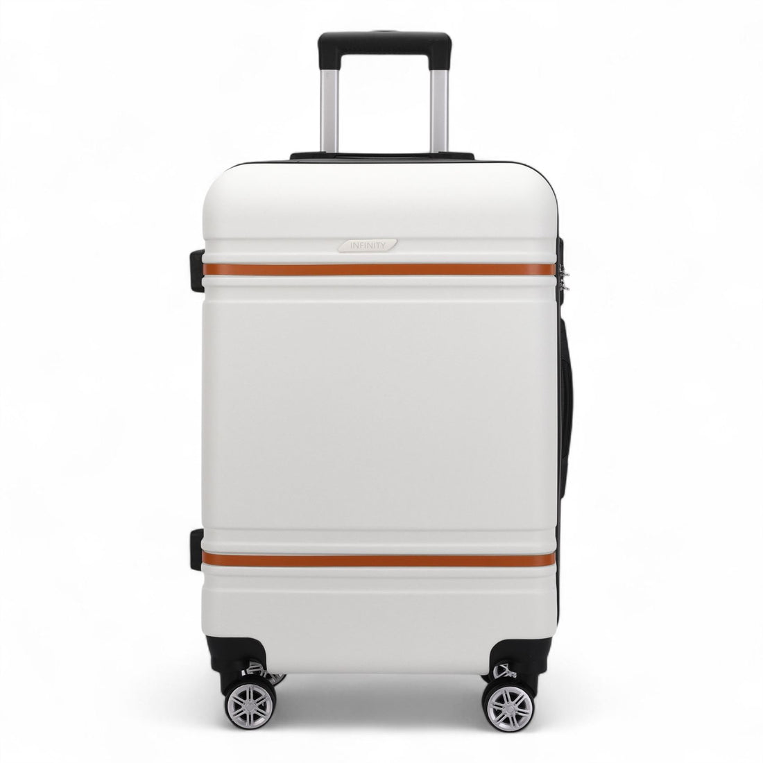 Calgary Large Hard Shell Suitcase in Cream White