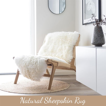 Genuine Sheepskin Double Natural Fluffy Silky Soft Real Wool Rug