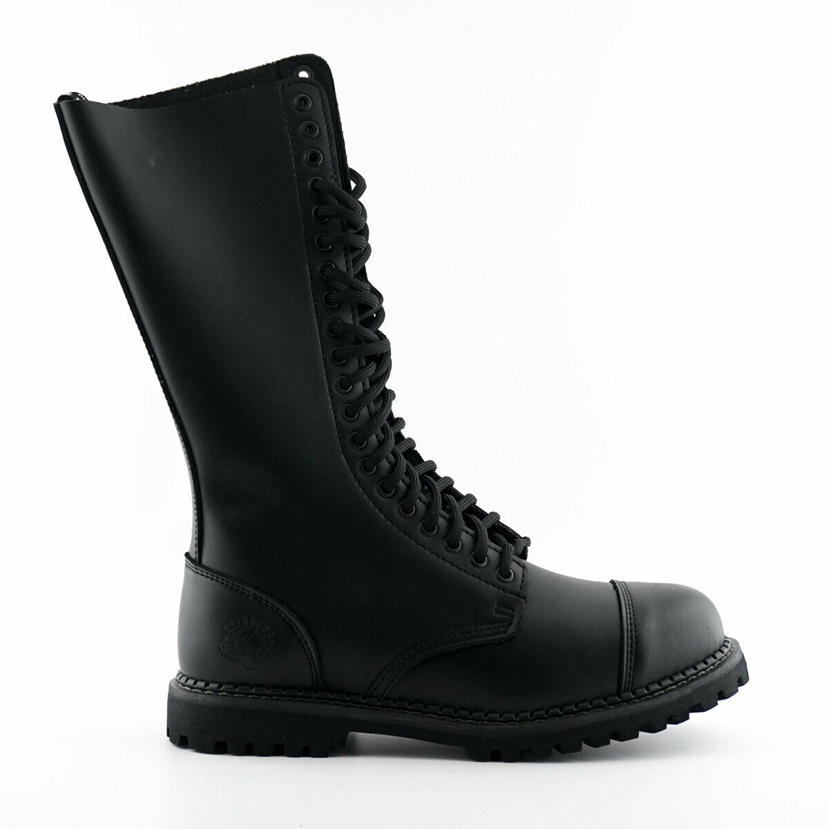 Grinders Unisex Black Punk Military Boots-King CS