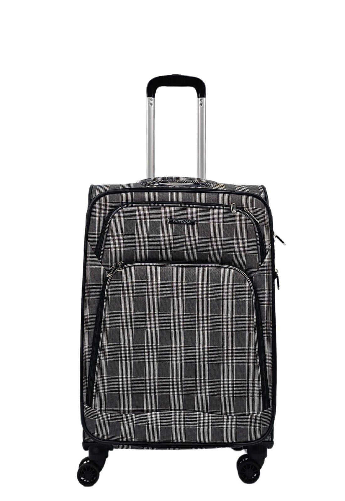 Ashville Medium Soft Shell Suitcase in Stripe