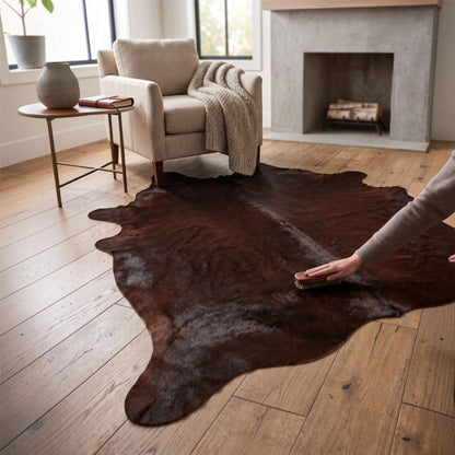 Natural Cow Real Leather Cowhide Hairon Rug