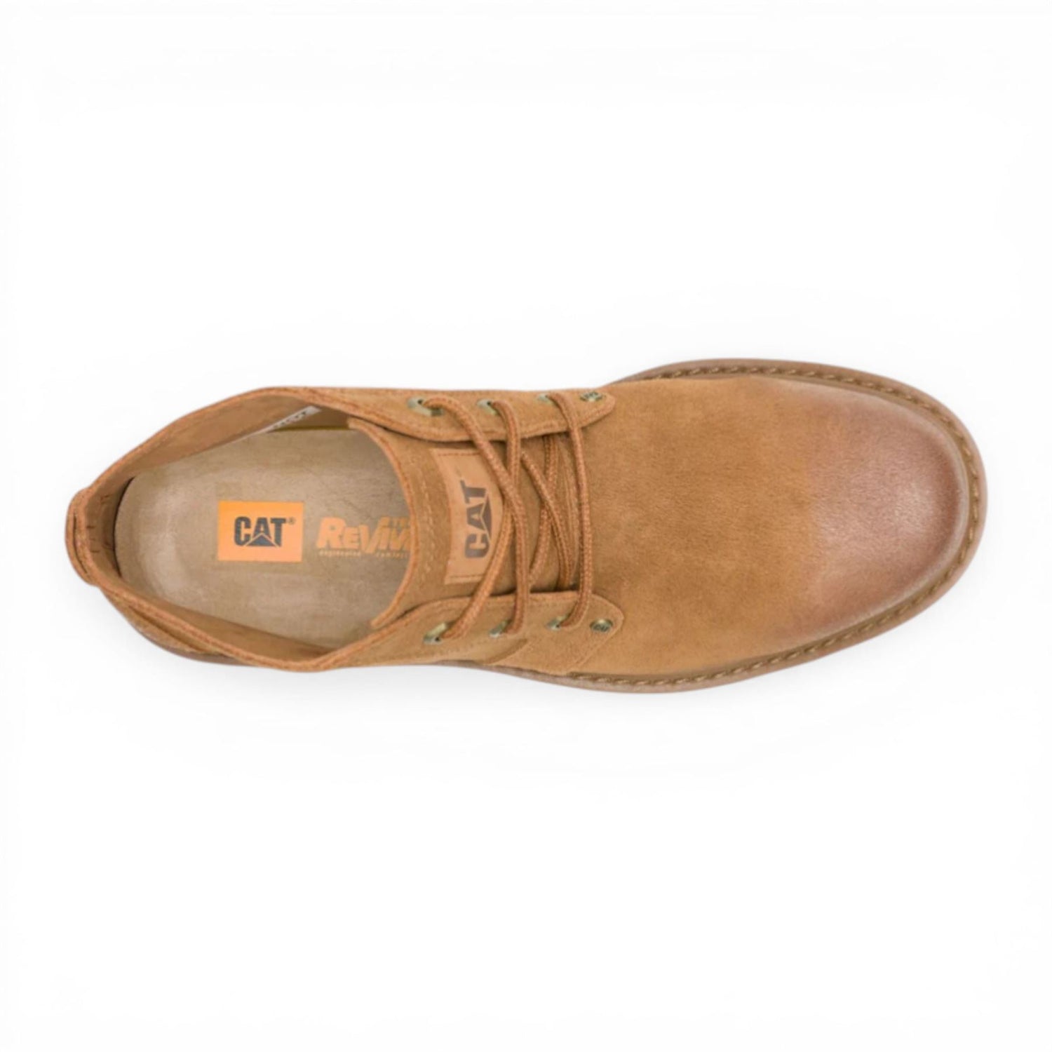 CAT (Caterpillar) Tan Leather Hiking Mid-Cut Chukka Ankle Boots - Grader