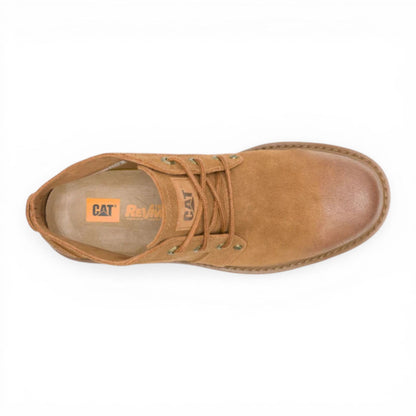 CAT (Caterpillar) Tan Leather Hiking Mid-Cut Chukka Ankle Boots - Grader