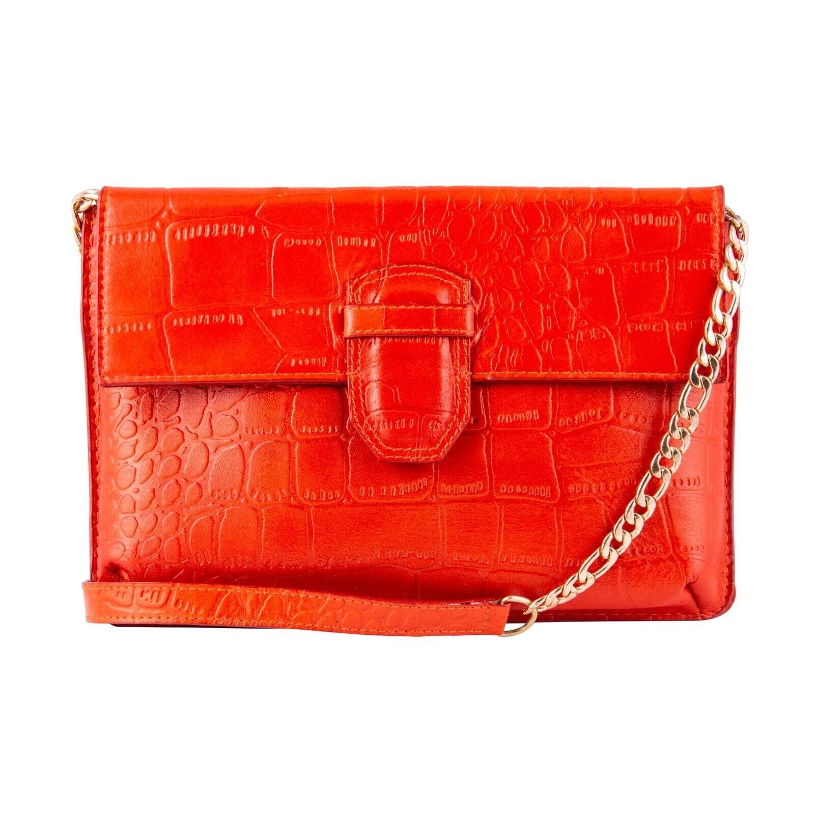 Womens Leather Clutch Cross Body Shoulder Printed Cowhide Bag