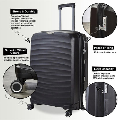 Altoona Large Hard Shell Suitcase in Black