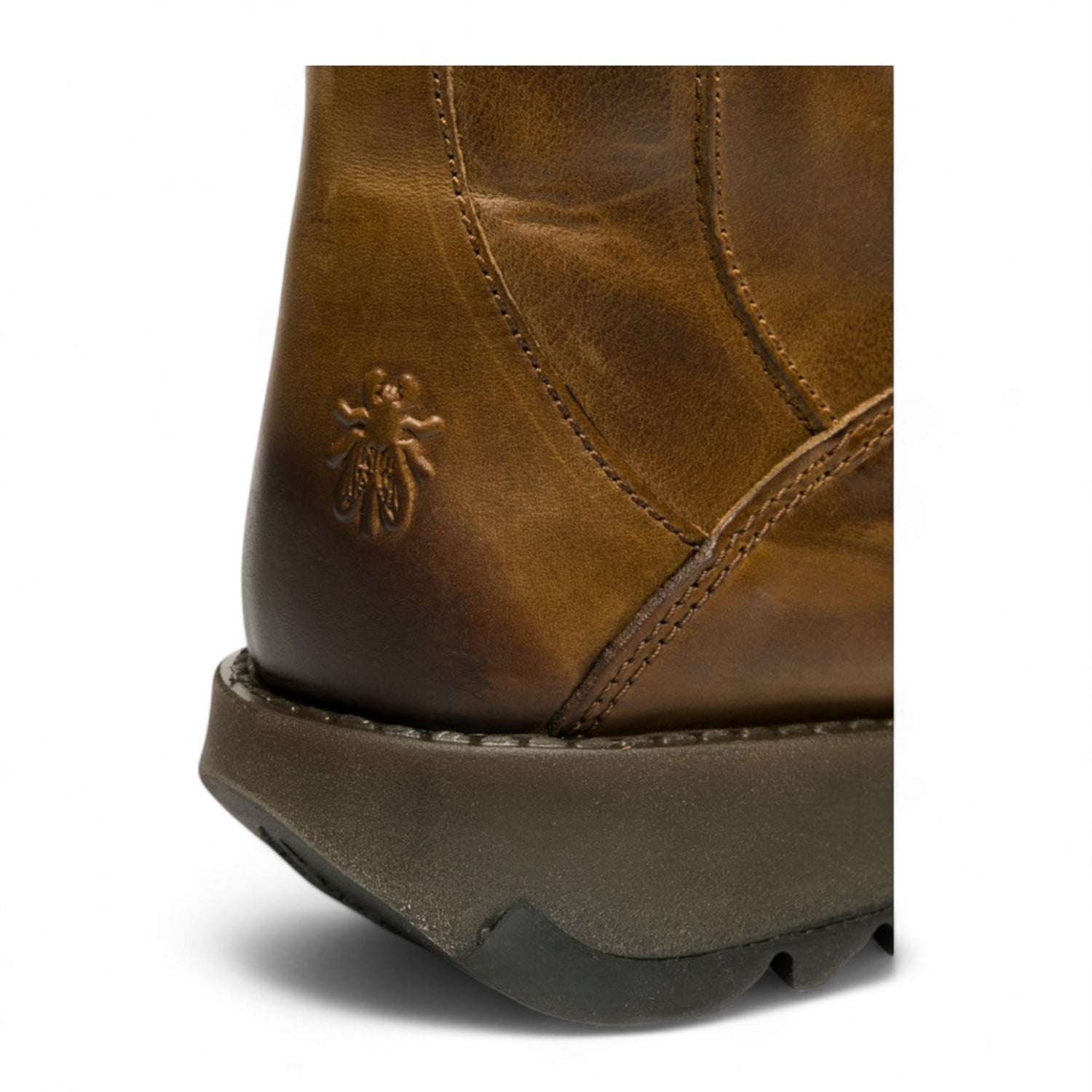 Fly London Womens Camel Brown MOL 2 Leather Wedge Heel Knee High Zip Up Boots