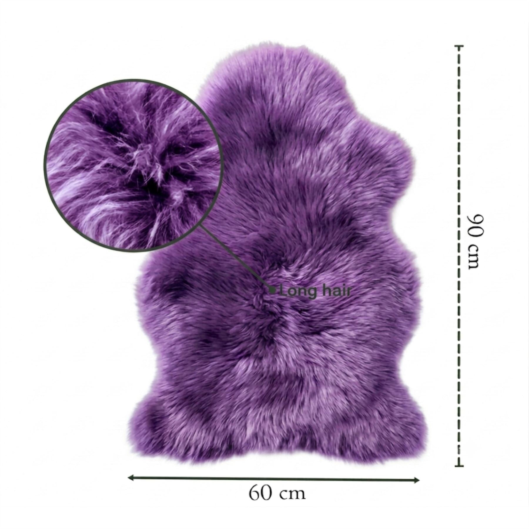 Genuine Sheepskin Natural Silky Soft Fluffy Real Wool Rug