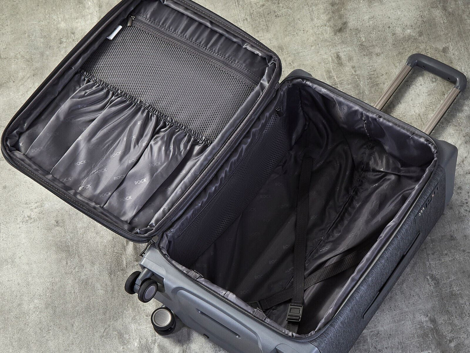 Anniston Medium Soft Shell Suitcase in Grey