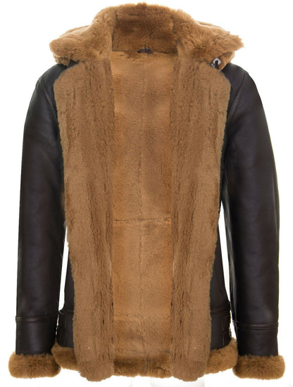 Mens B3 Hooded Sheepskin Flying Jacket-Harwich