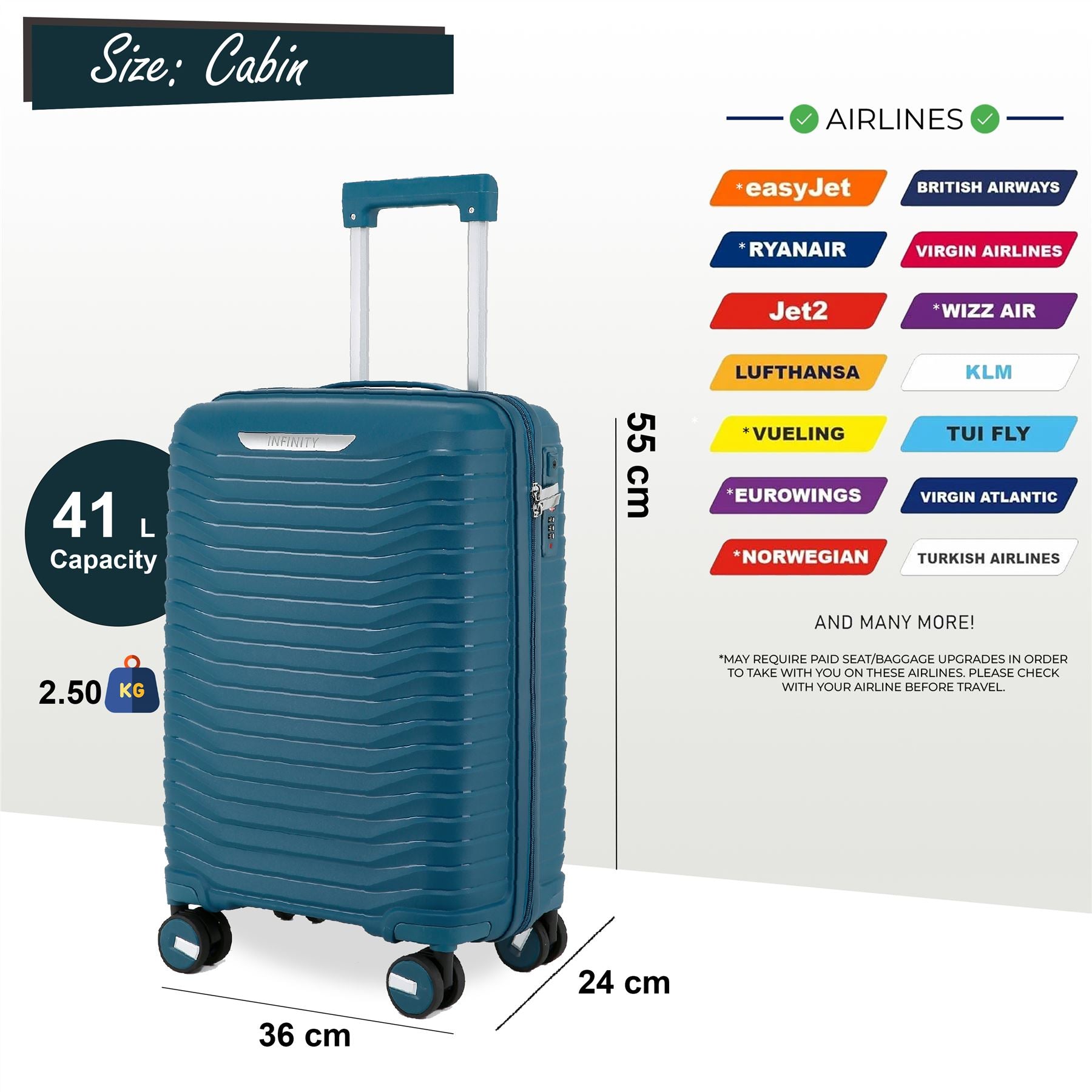 Burnaby Cabin Hard Shell Suitcase in Blue