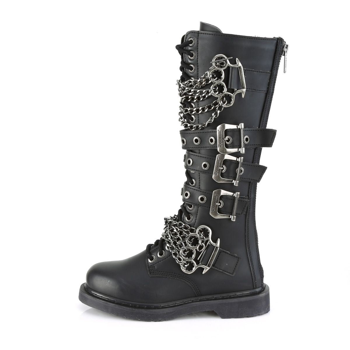 Demonia Bolt 450 Black Vegan Leather Gothic Boots - Upperclass Fashions 