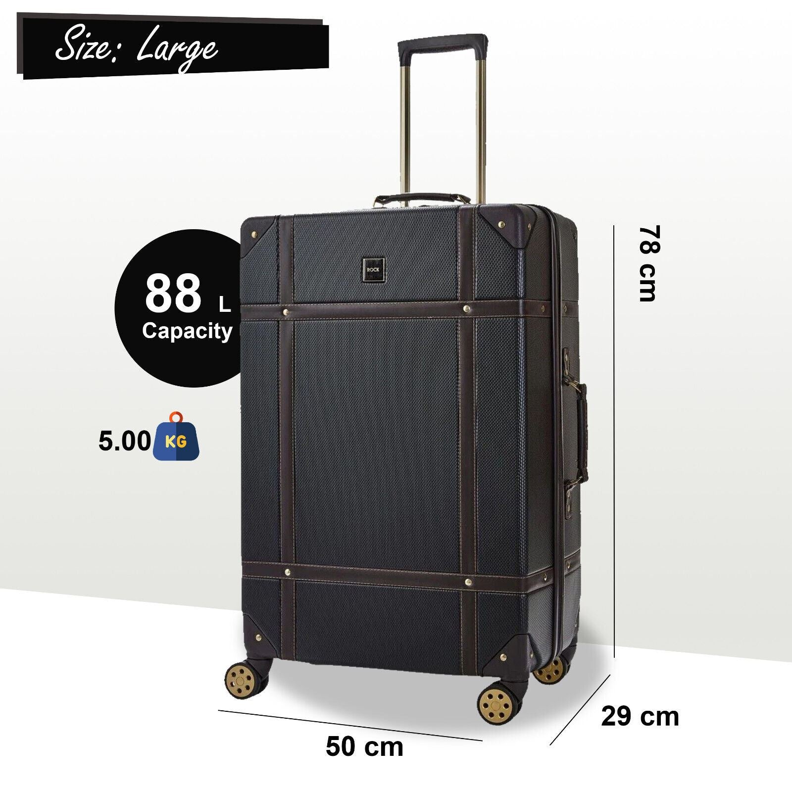 Alexandria Large Hard Shell Suitcase in Black