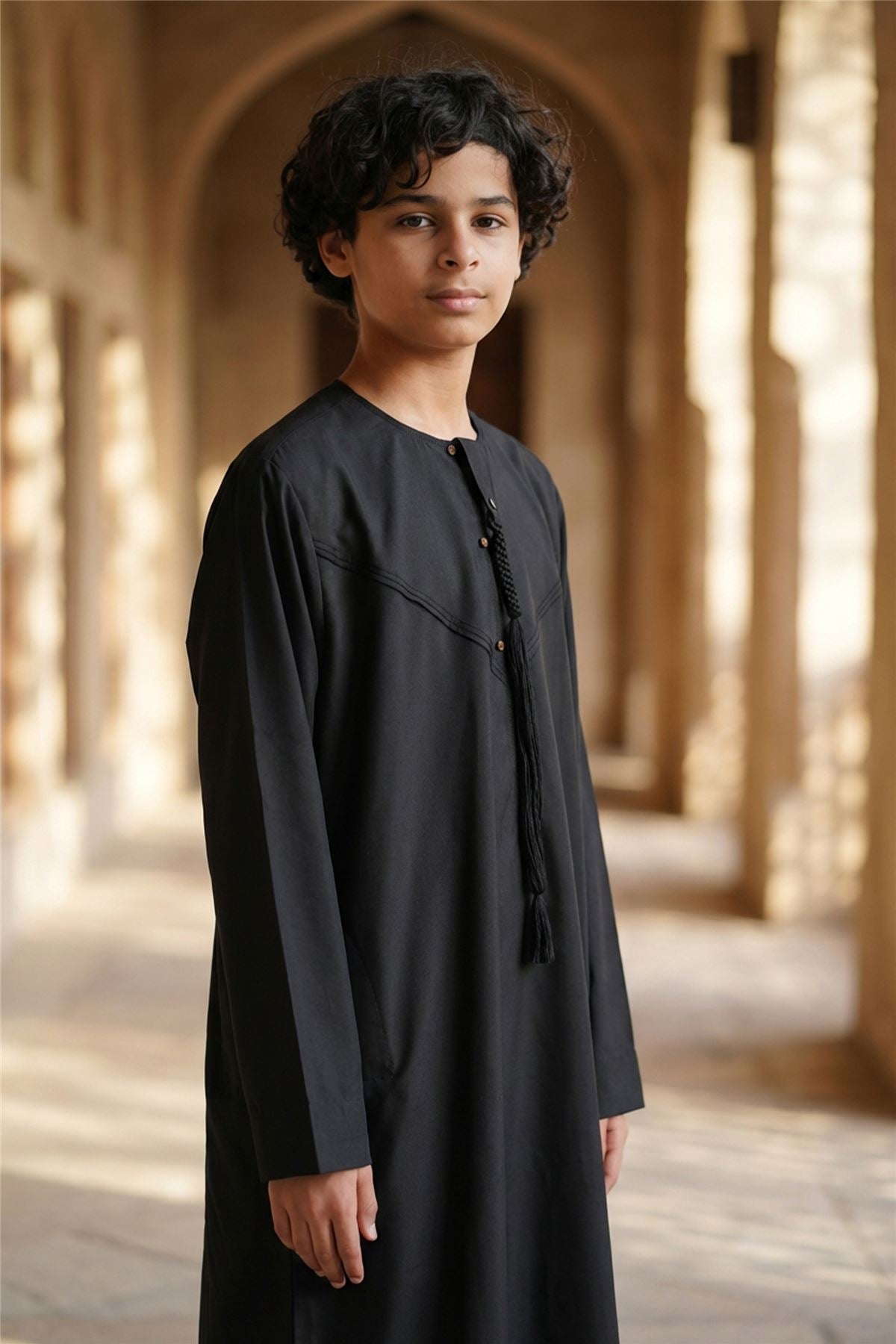 Kids Boys Eid Moroccan Jubba Robe Djellaba Ramadan Eid Thobe - K-HM11