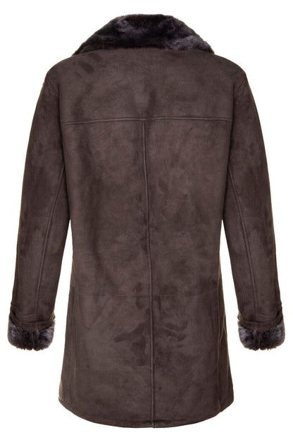 Mens Suede Sheepskin Classic Car Coat-Littlehampton