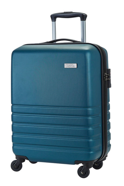 Hard Shell Teal Blue Suitcase Set 4 Wheel Cabin Luggage Trolley Travel Bag