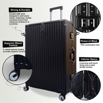 Airdrie Cabin Hard Shell Suitcase in Black