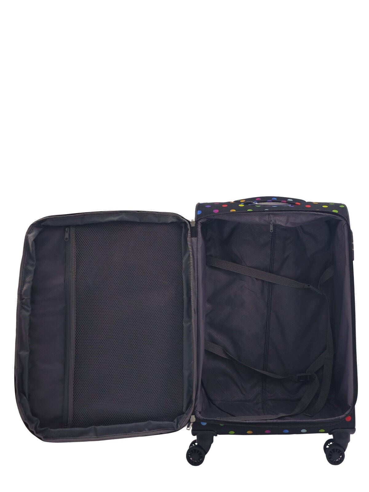 Ashville Large Soft Shell Suitcase in Dots