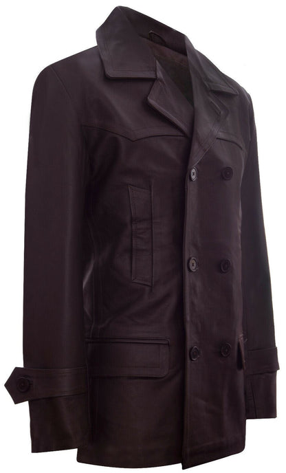 Mens Leather CowHide German Peacoat-Epping