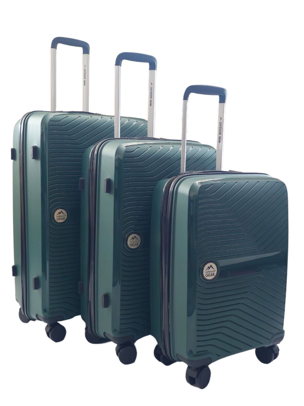 Abbeville Set of 3 Hard Shell Suitcase in Green