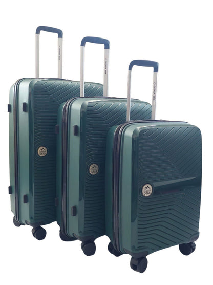 Abbeville Set of 3 Hard Shell Suitcase in Green