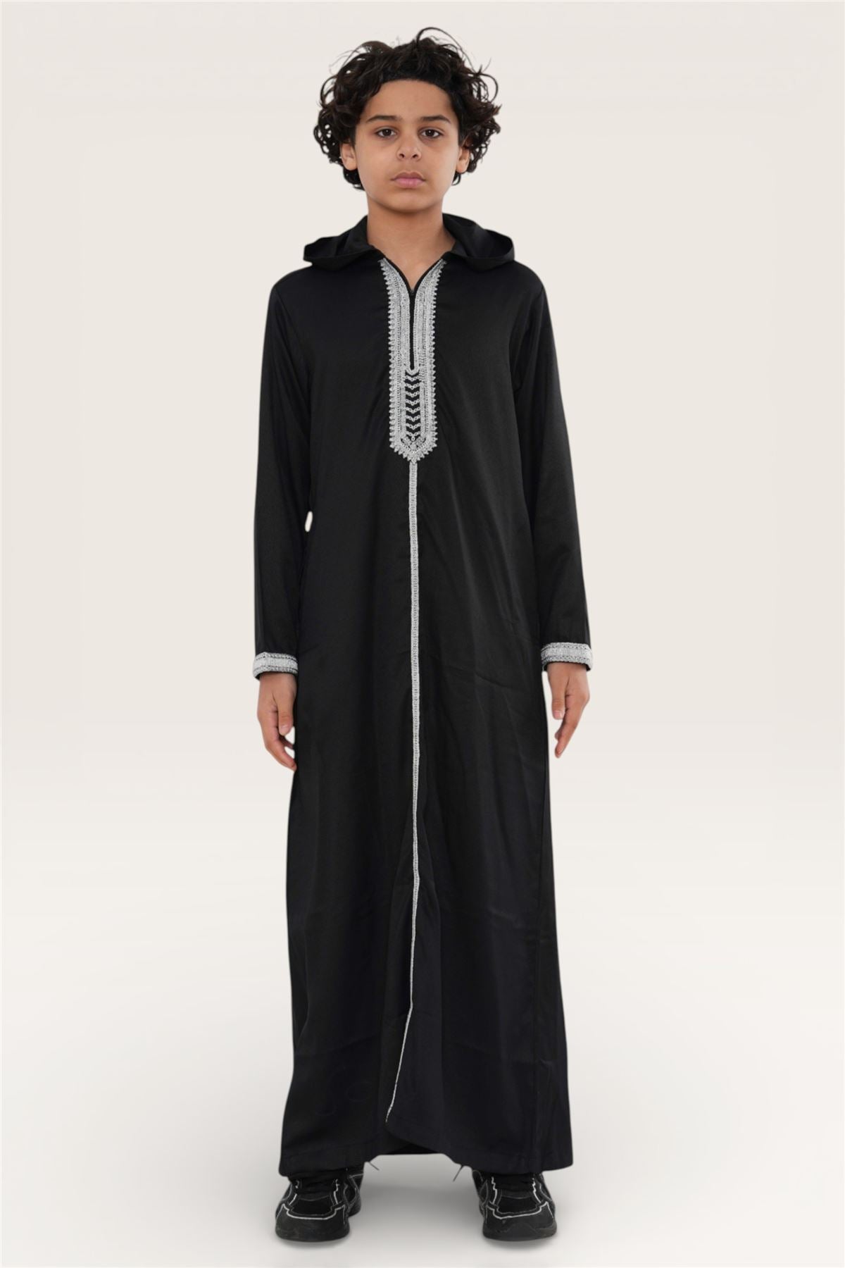 Kids Boys Eid Hooded Moroccan Thobe Robe Djellaba Ramadan Jubba- K-HM3