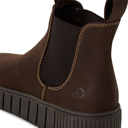 Tamaris Womens Brown Leather Chelsea Ankle Boots